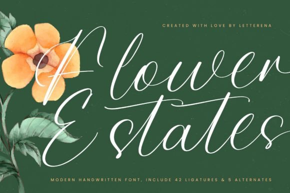 Flower Estates: A Script Font That Elevates Campaign Design