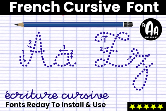French Cursive Dotted Arrows: A Designer’s Take on Typographic Charm