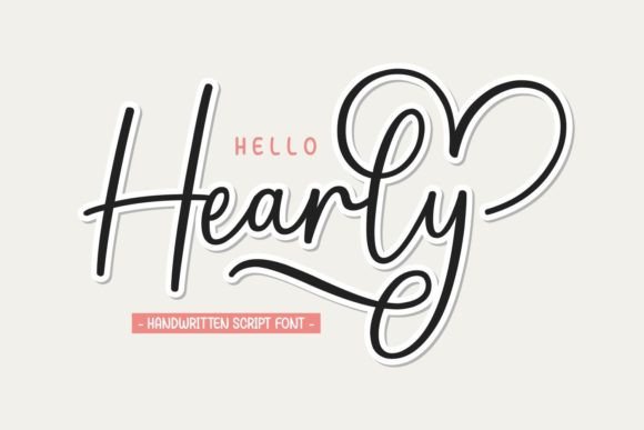 Hello Hearly: A Script Font for Editorial Design and Branding